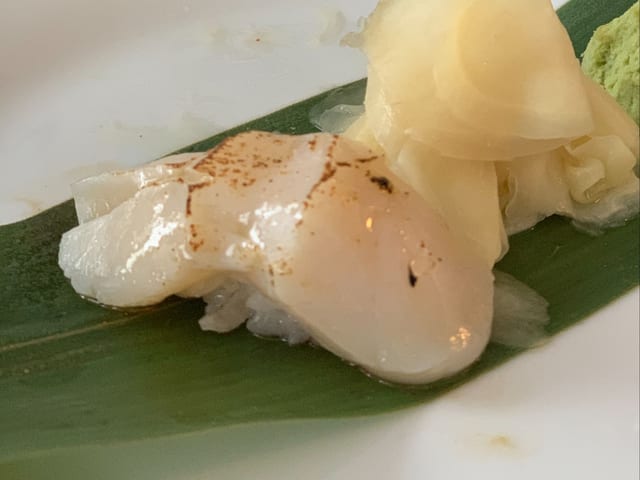 Hotate - Hokkaido Scallop Nigiri.