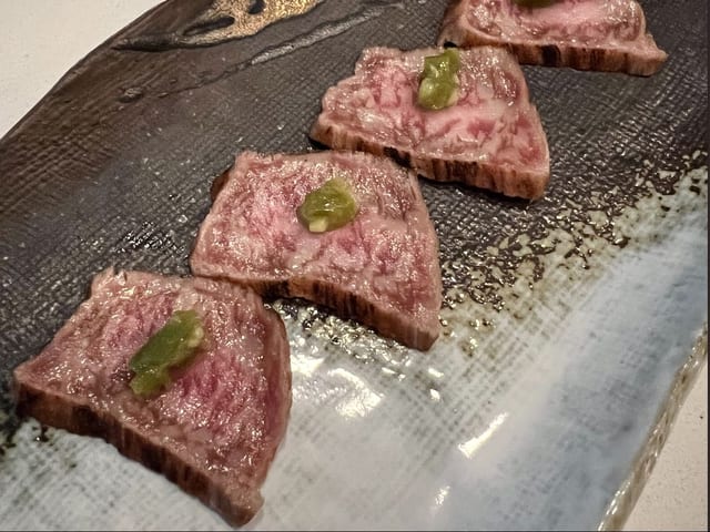 Wagyu Beef Sashimi.