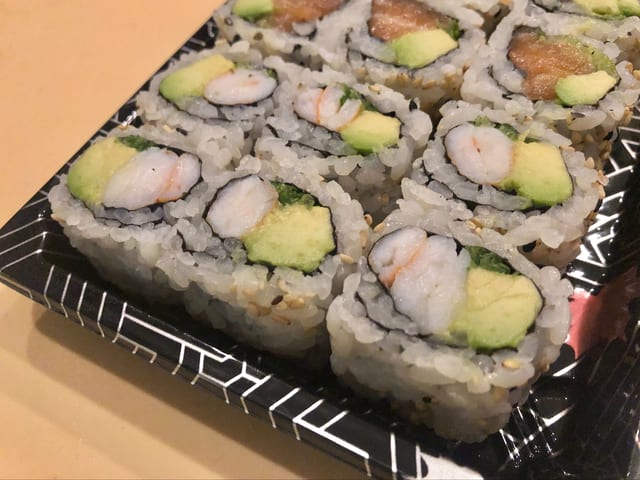 Boiled Shrimp Avocado Roll.