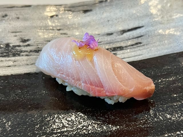 Hamachi - Yellowtail Nigiri.