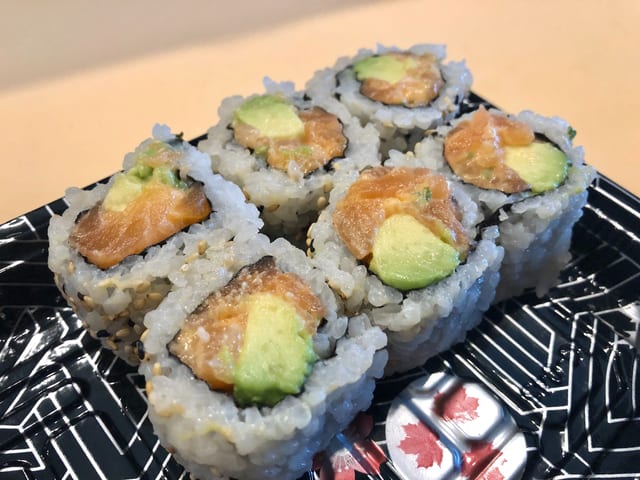 Salmon Avocado Onion Roll.