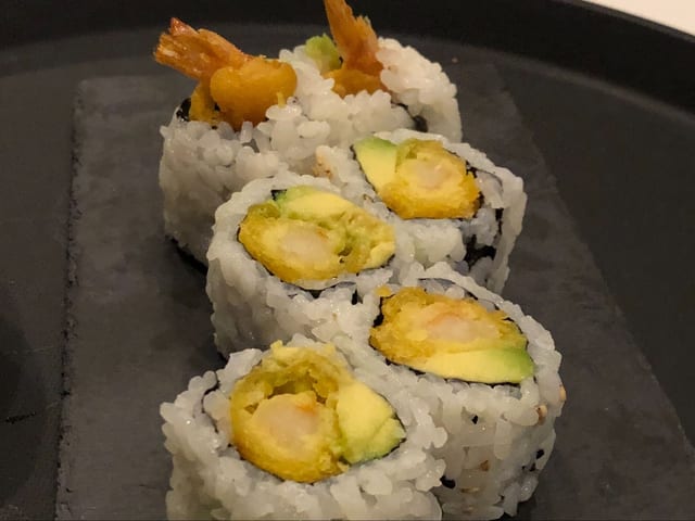Shrimp Tempura Avocado Roll.