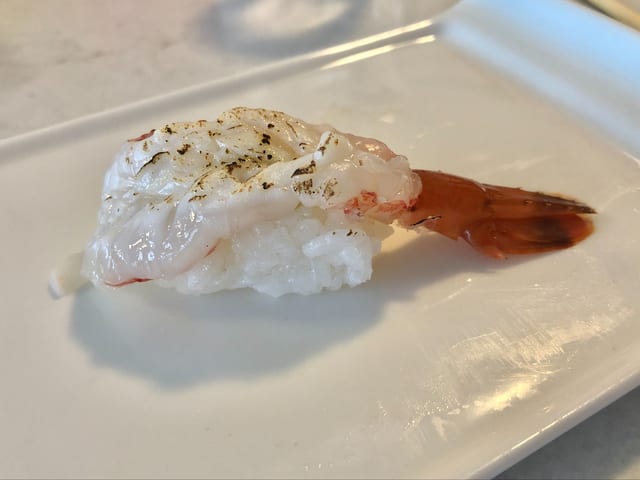 Botan Ebi - Spot Prawn Nigiri.