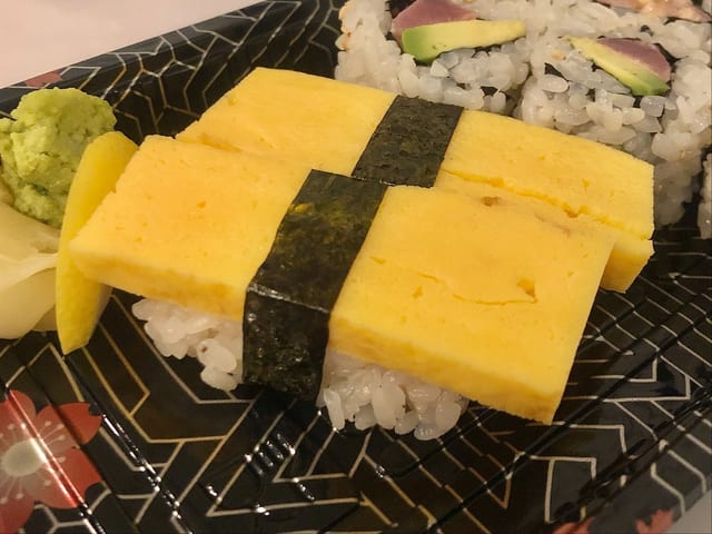 Tamago - Seared Egg Nigiri.