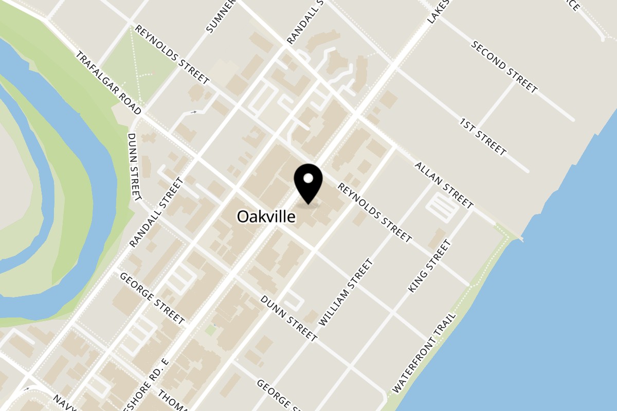 Map showing the location of Hoseki on 300 Lakeshore Road East in Oakville